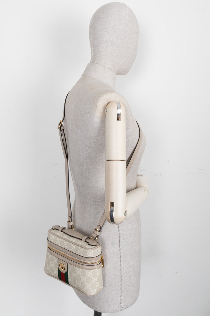 GUCCI Ophidia Petit sac à main gris