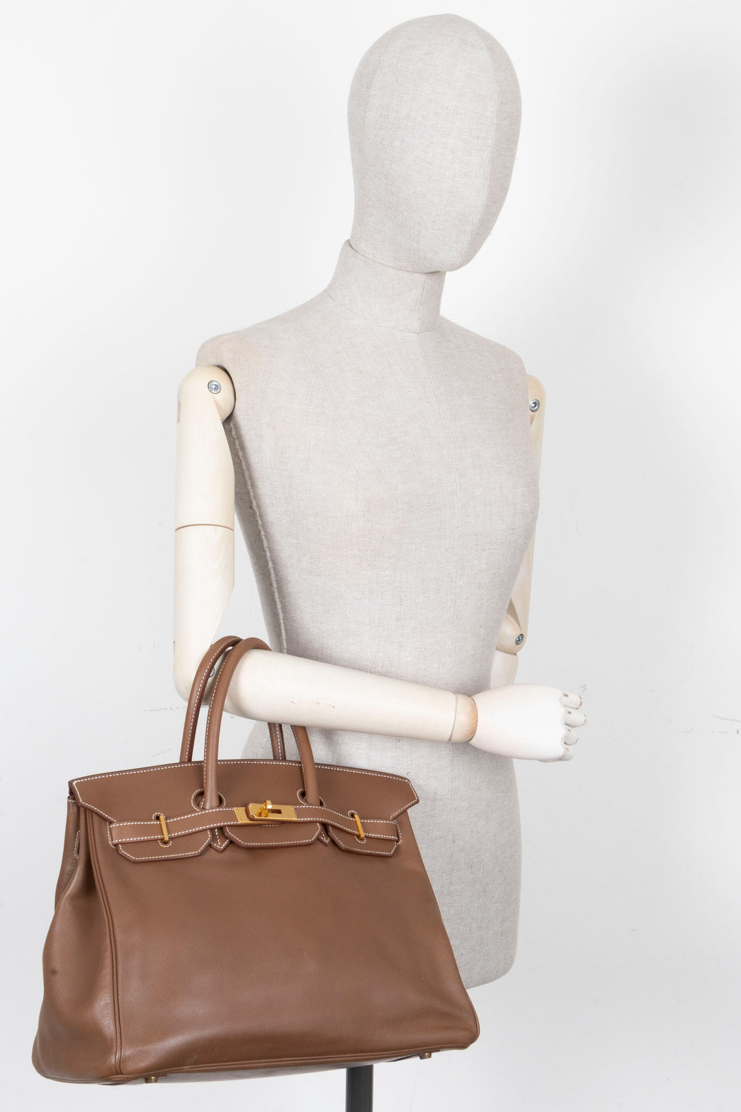 HERMÈS Birkin 35 Clemence Dark Brown