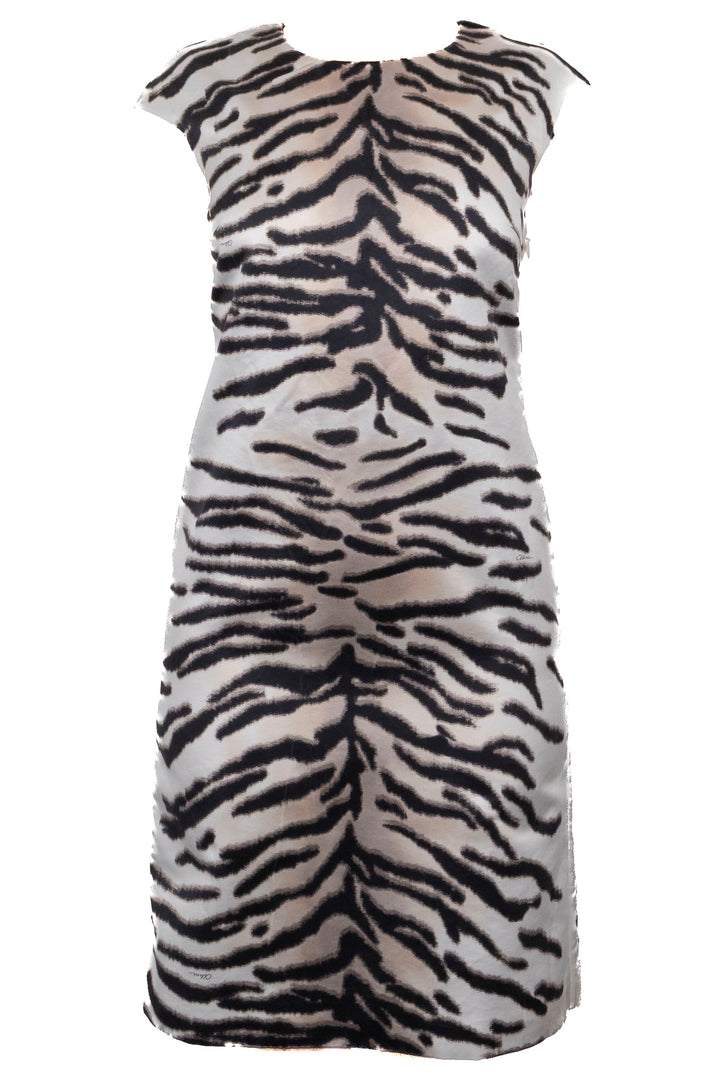 CELINE Zebra Print Dress White Black