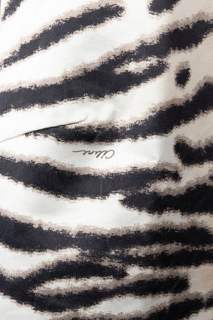 CELINE Zebra Print Dress White Black