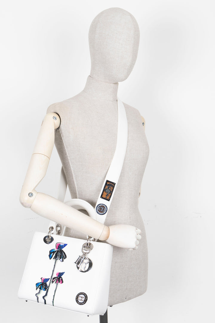 CHRISTIAN DIOR Embellished Lady Dior White