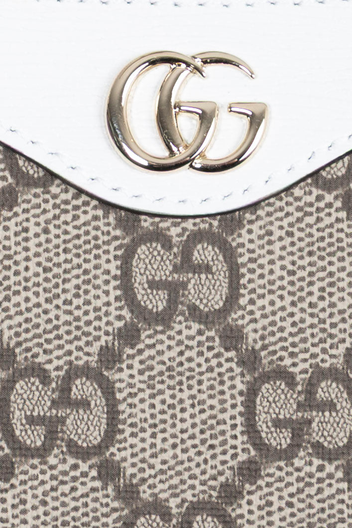 GUCCI Ophidia Bag Super Mini Supreme Canvas Leather White