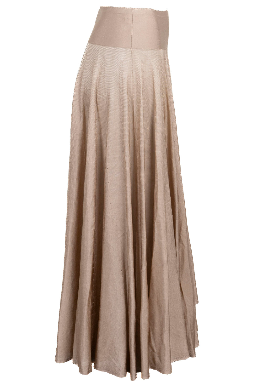 ALAIA Pleated Maxi Skirt Beige