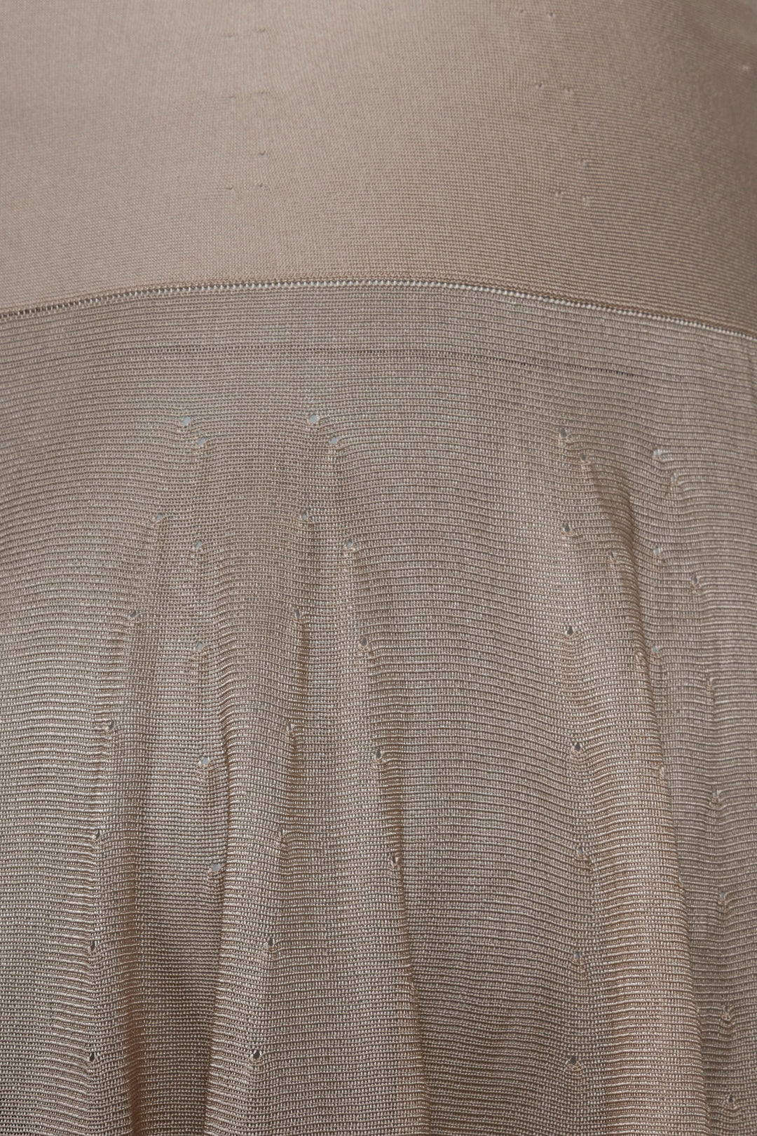 ALAIA Pleated Maxi Skirt Beige