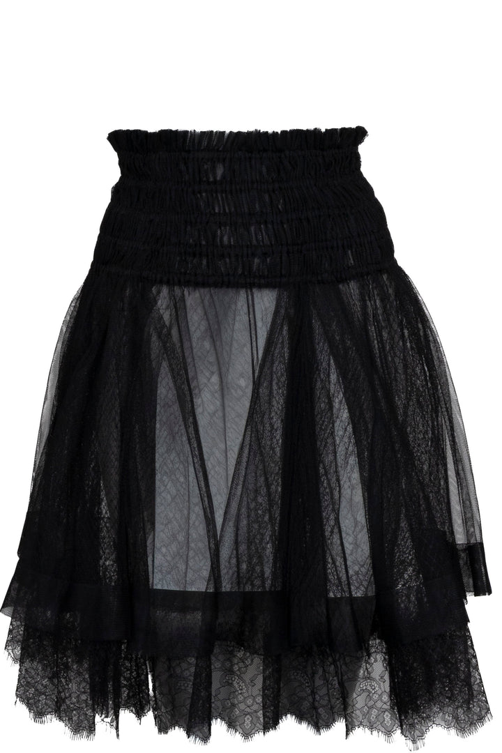 CHRISTIAN DIOR Ruffled Tulle Skirt Black