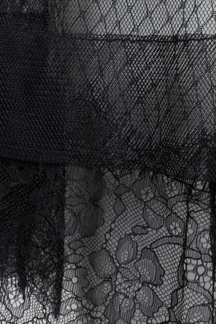 CHRISTIAN DIOR Ruffled Tulle Skirt Black