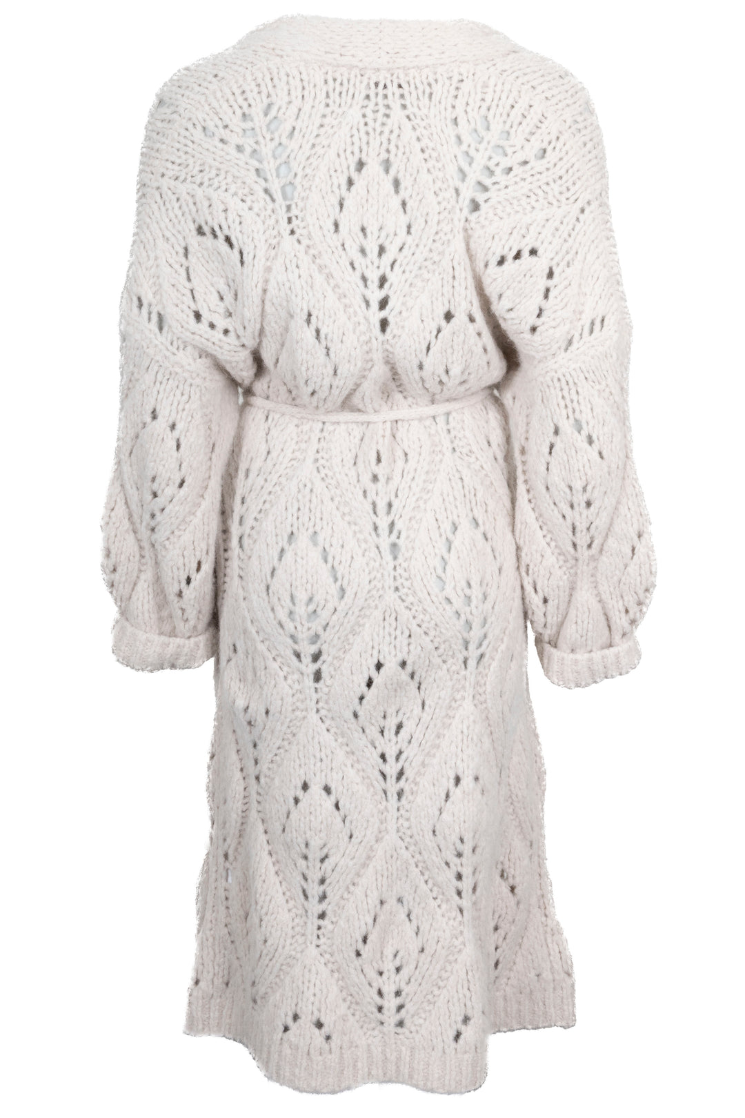 BRUNELLO CUCINELLI Belted Knit Cardigan Alpaca Cashmere Cream