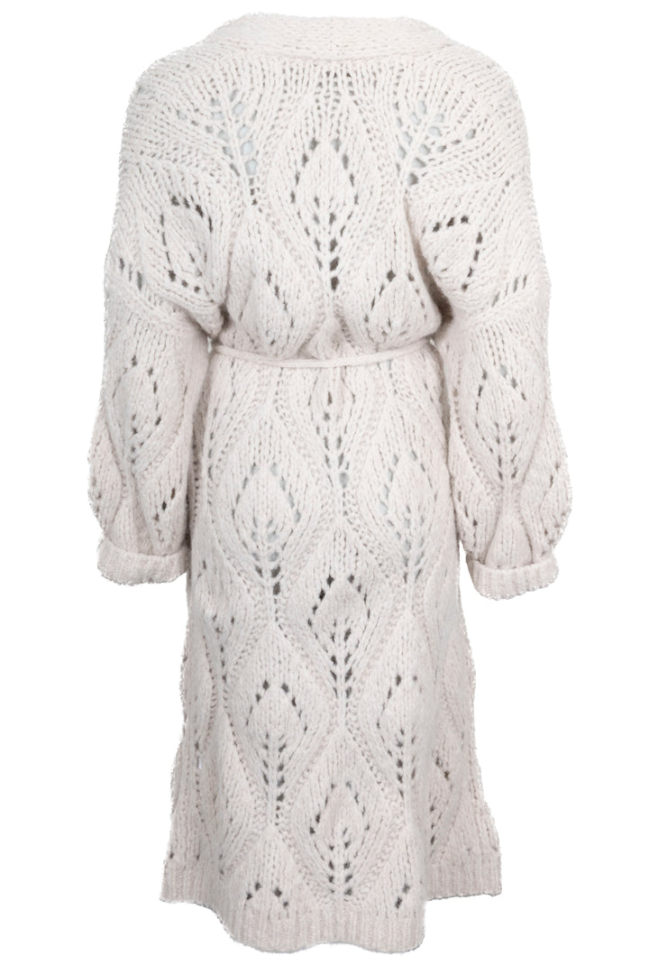 BRUNELLO CUCINELLI Belted Knit Cardigan Alpaca Cashmere Cream