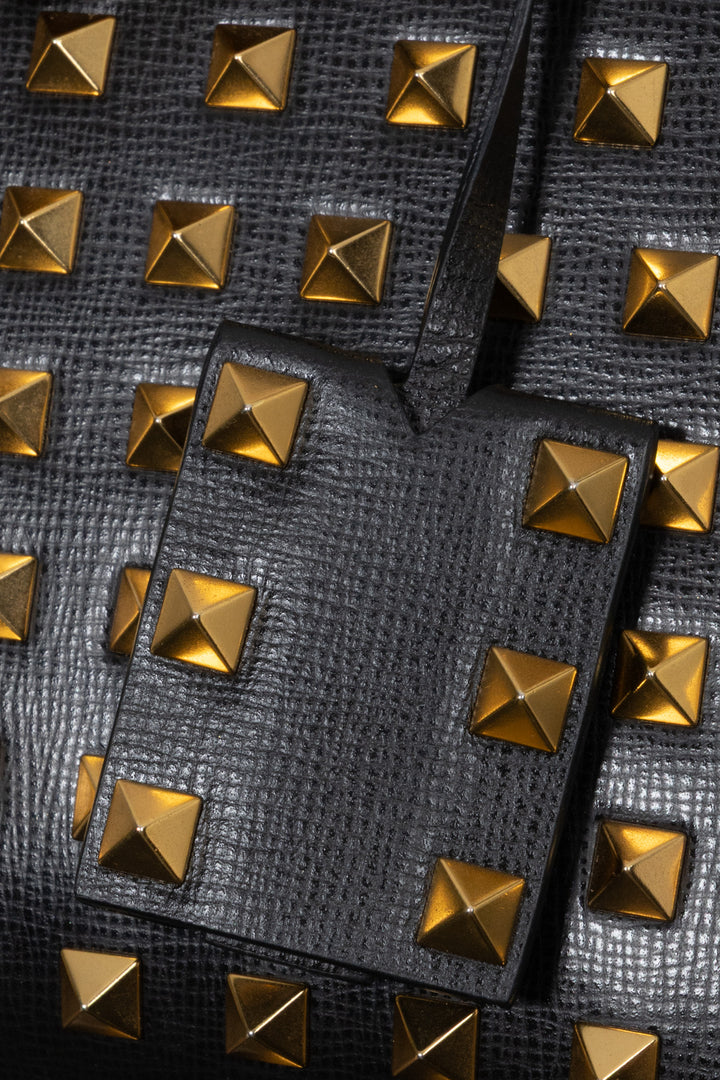 VALENTINO Rockstud Alcove Hand Bag Leather Black