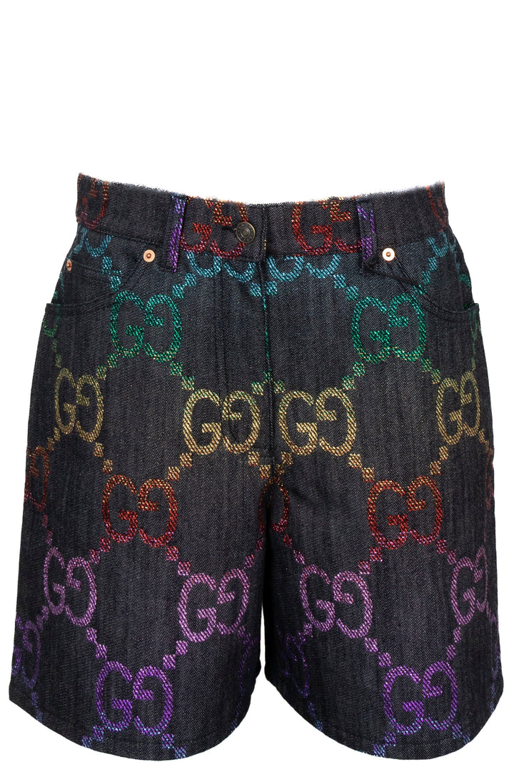 GUCCI Multicolor Supreme Denim Shorts Charcoal