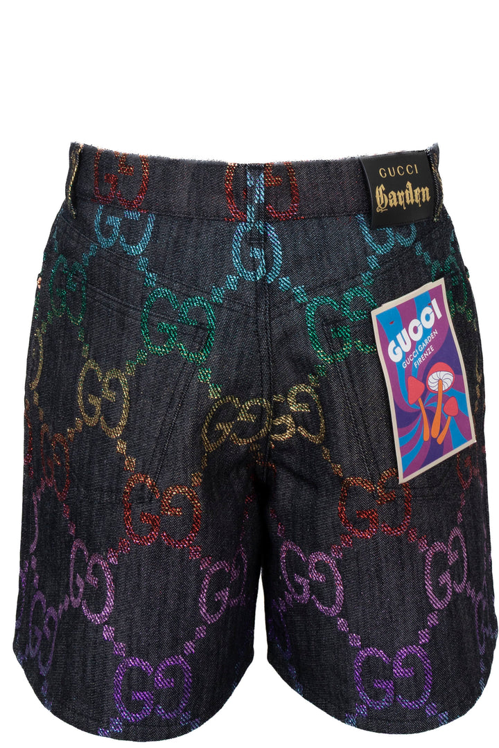 GUCCI Multicolor Supreme Denim Shorts Charcoal