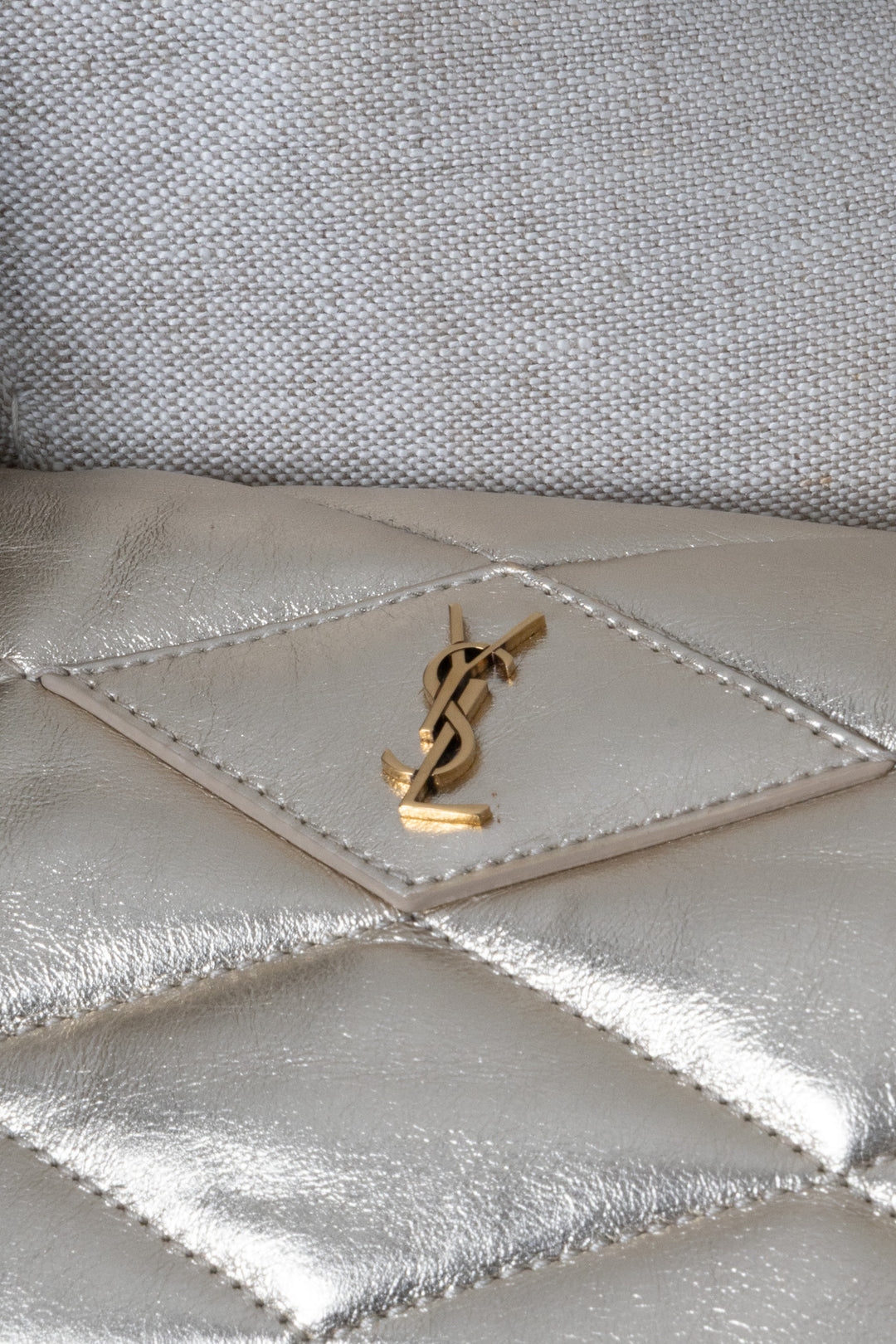 SAINT LAURENT Sade Envelope Clutch Leather Gold
