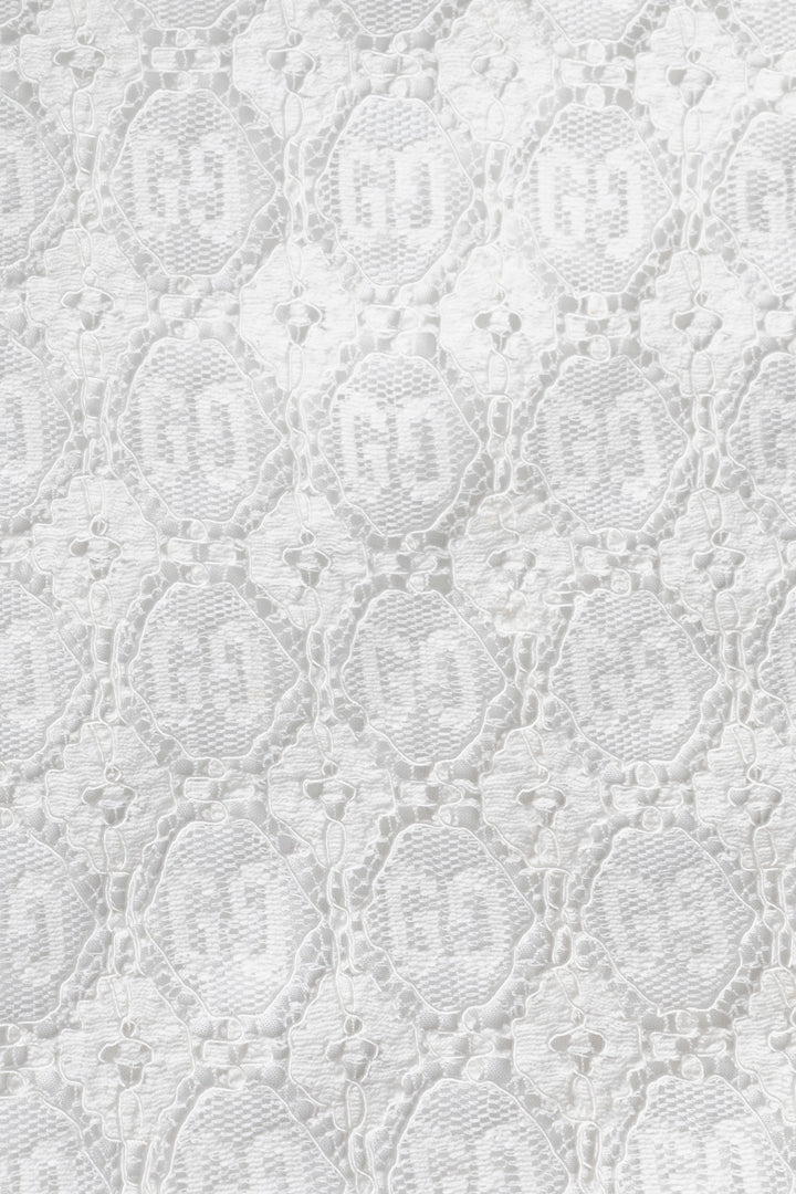 GUCCI GG Lace Mini Dress White