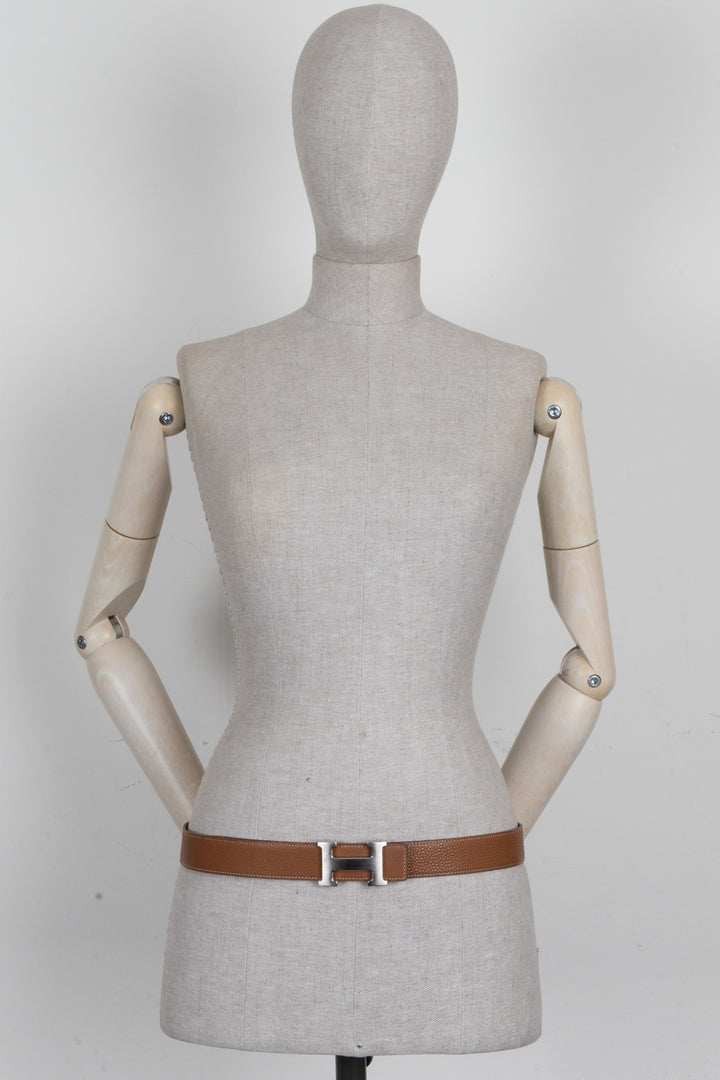 HERMÈS Constance Belt Gold Black