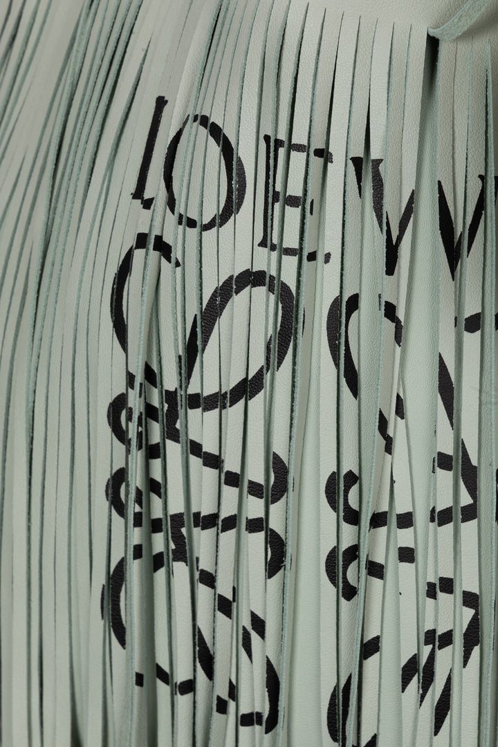 LOEWE Vertical Fringe Tote Mint