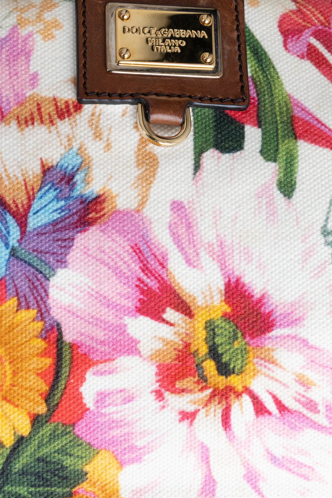 DOLCE&GABBANA Flower Print Shoulder Bag Multicolor