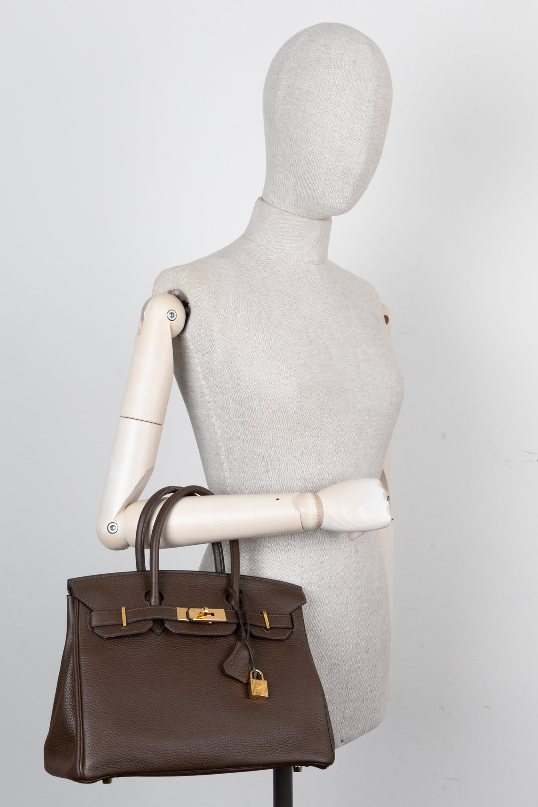 HERMÈS Birkin Retourne 30 Clemence Chocolat