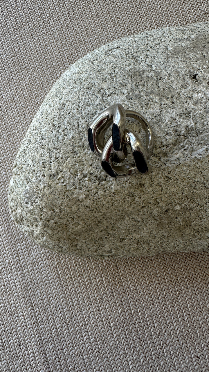 CHRISTIAN DIOR Double Ring Silver