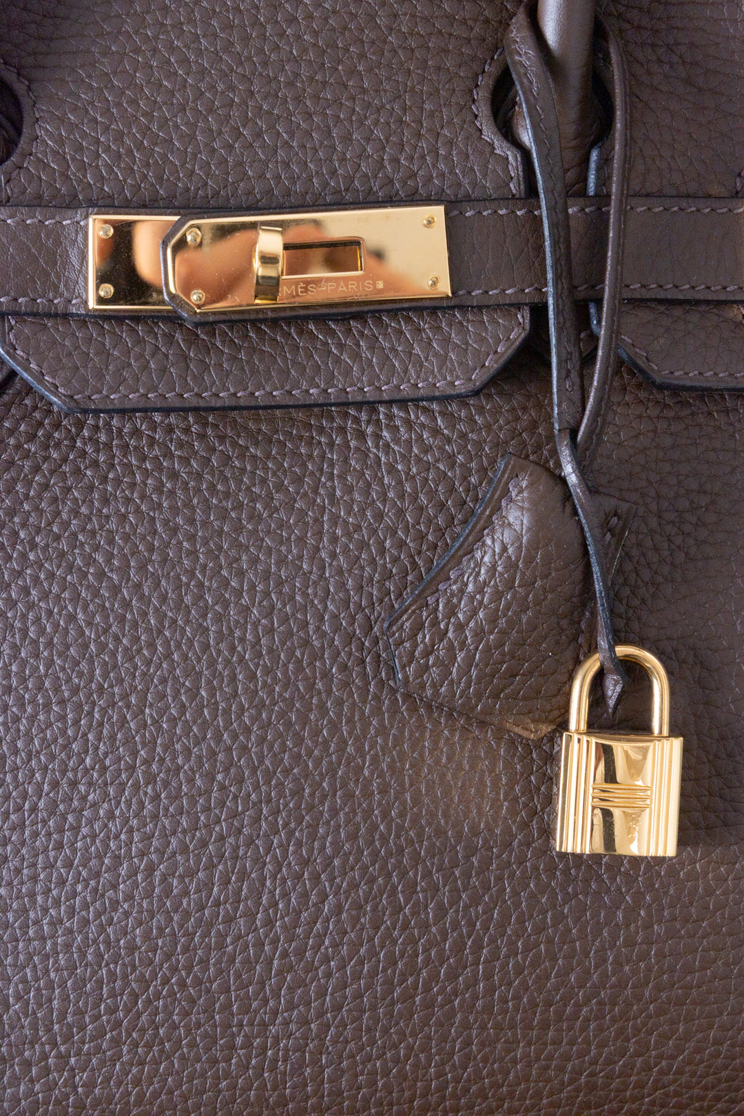 HERMÈS Birkin Retourne 30 Clemence Chocolat