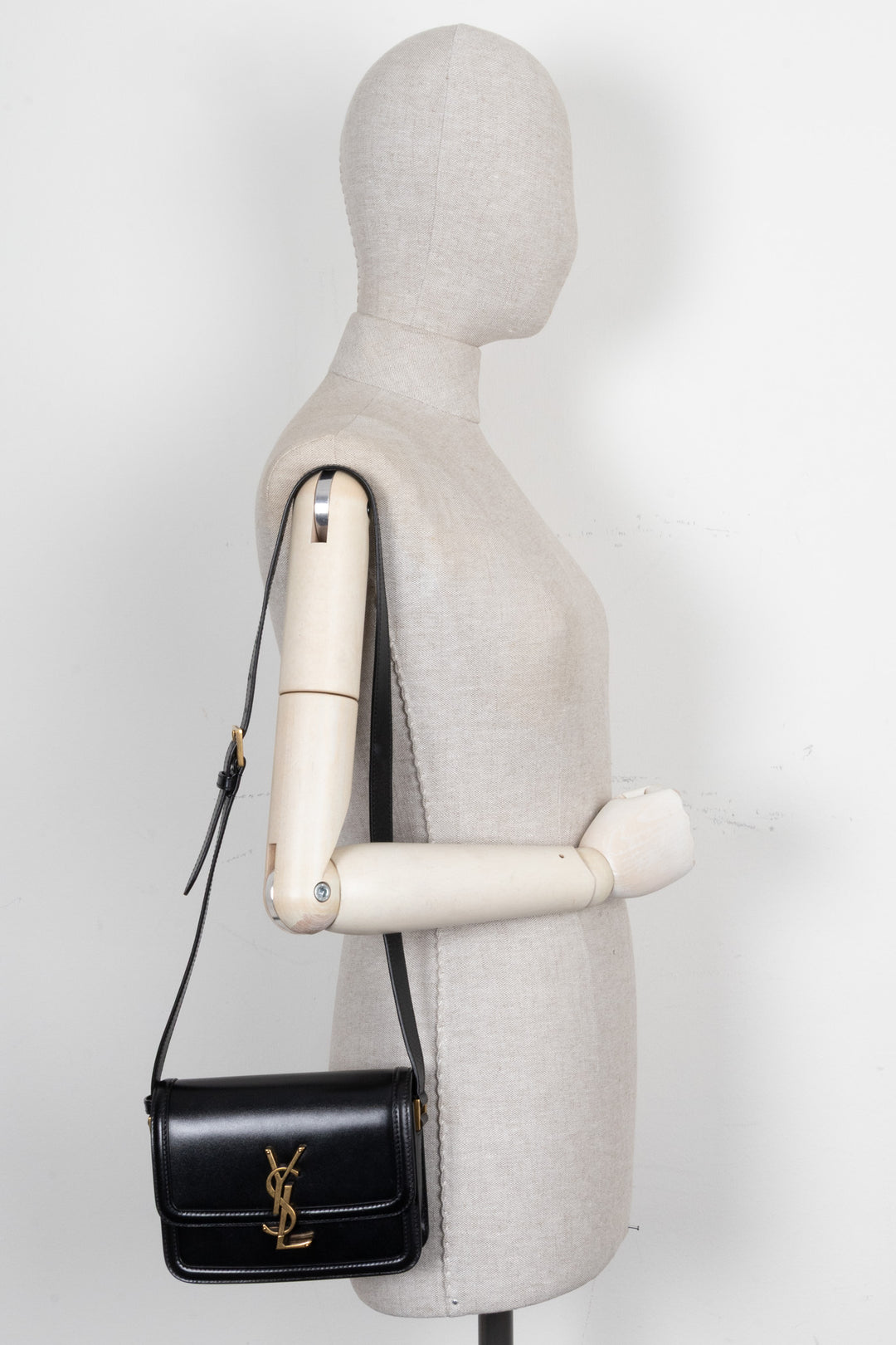 SAINT LAURENT Small Solferino Bag Leather Black
