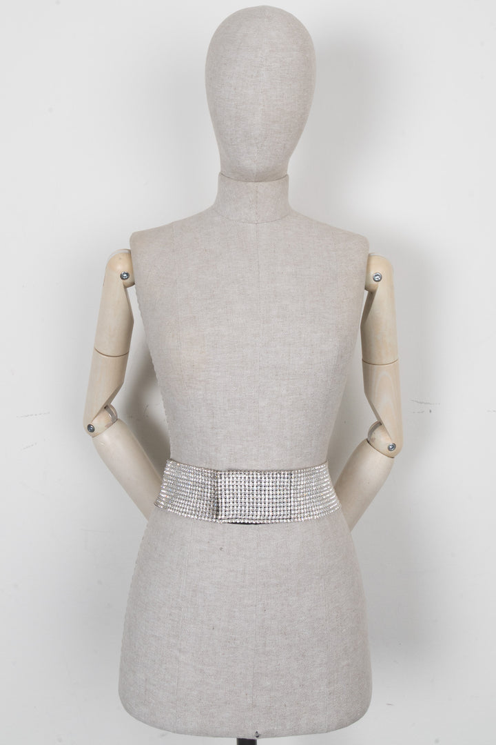 DOLCE&GABBANA 2000 Velcro Strass Waist Belt