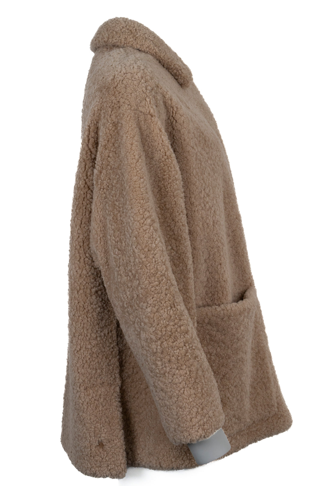 Veste oversize PRADA en peau lainée beige