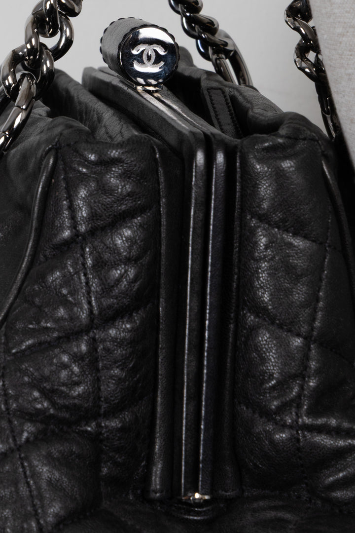 CHANEL Perfect Day Tote Bag Leather Black