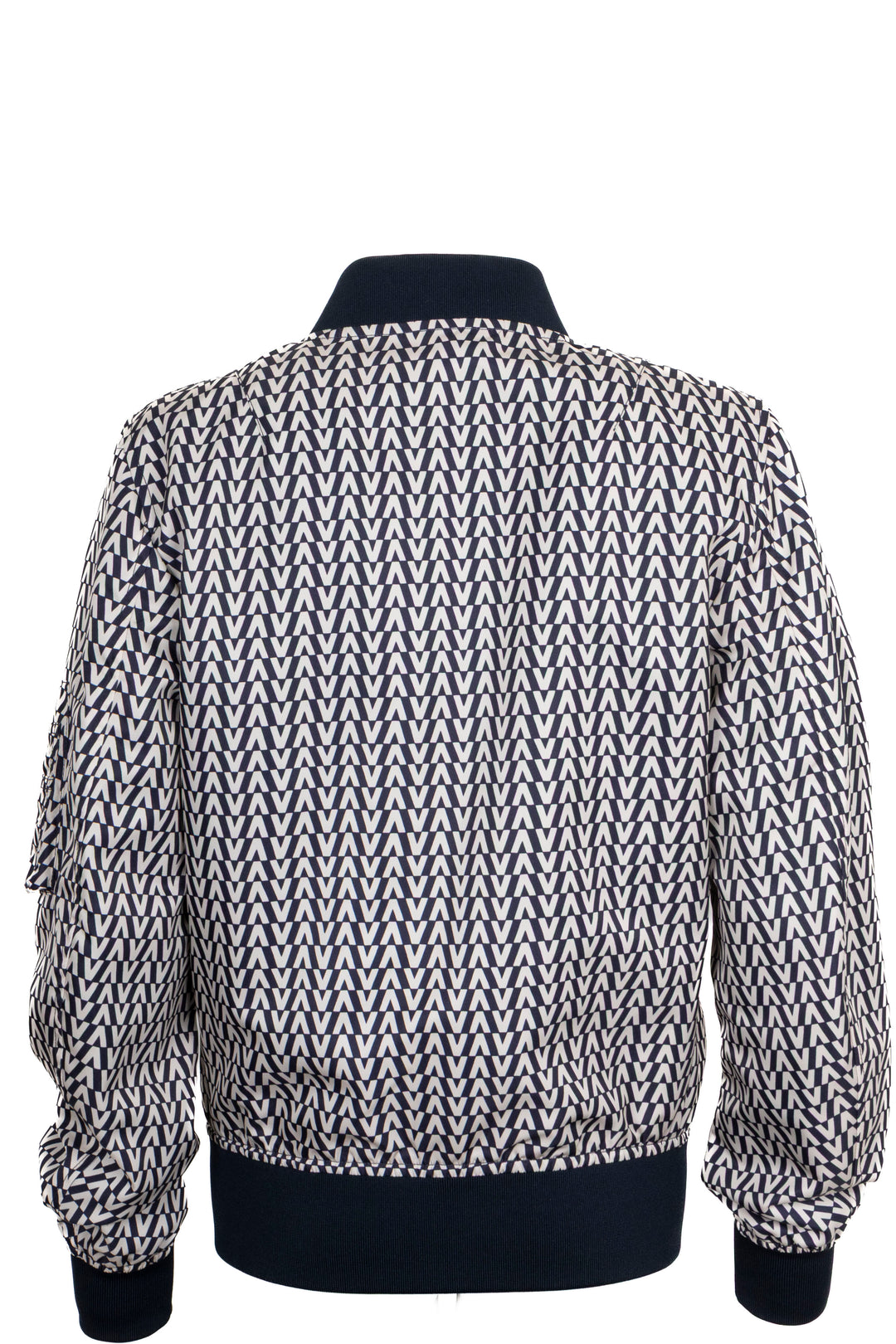 VALENTINO Reversible V Logo Bomber Jacket Navy White
