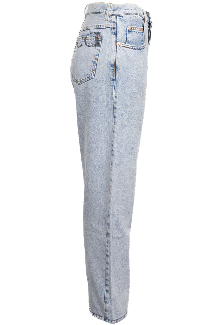 GUCCI Logo Pants Denim Blue