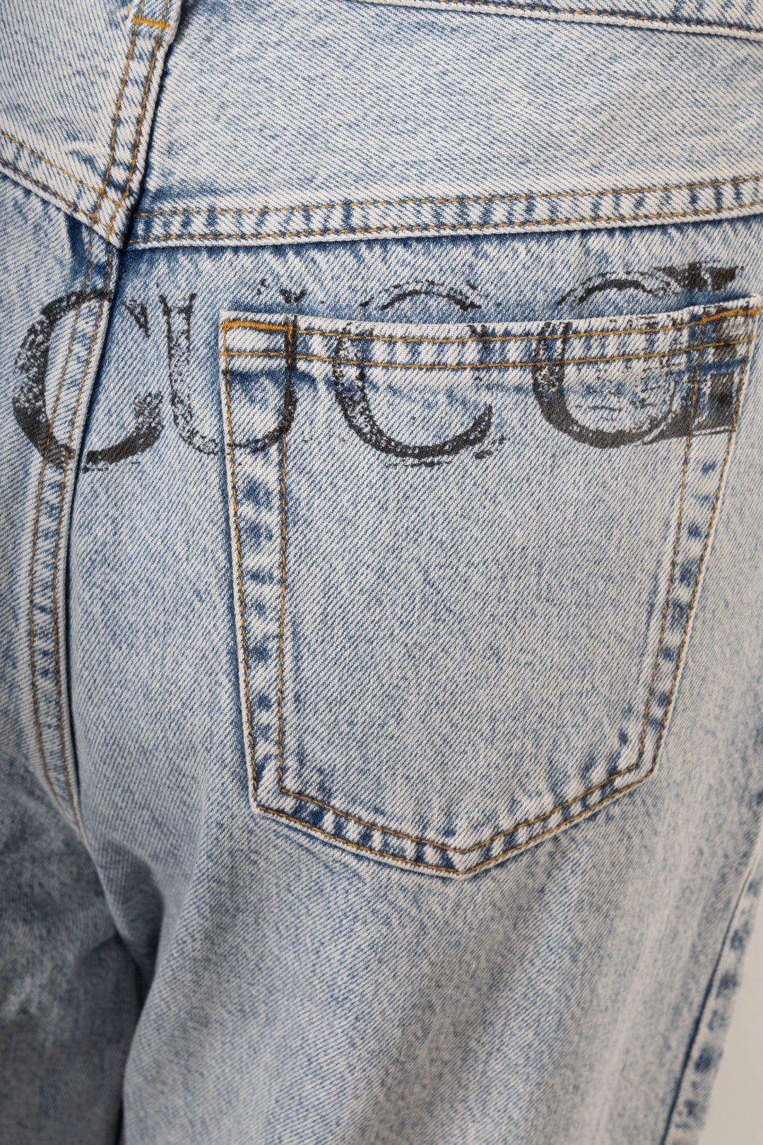 GUCCI Logo Pants Denim Blue