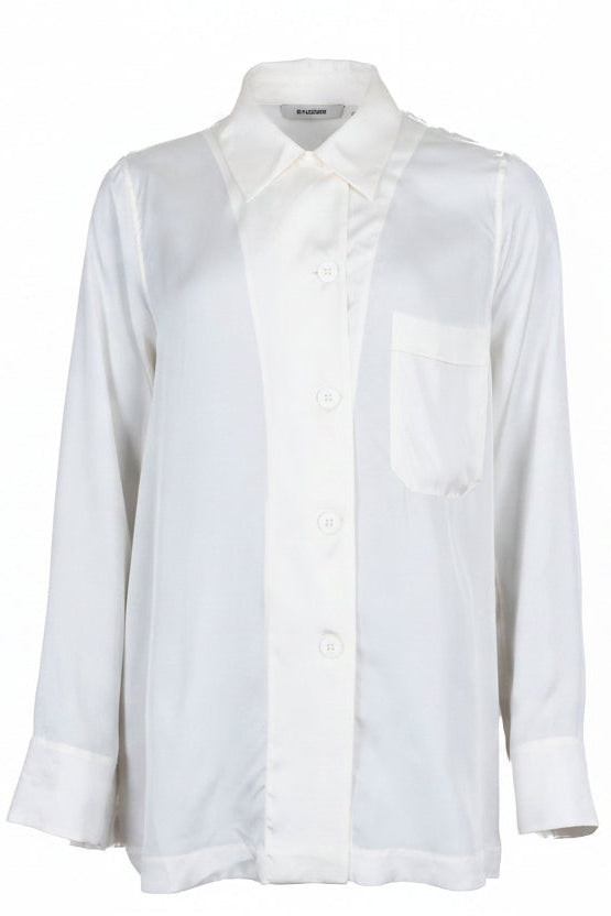 JIL SANDER Chemisier Soie Ivoire