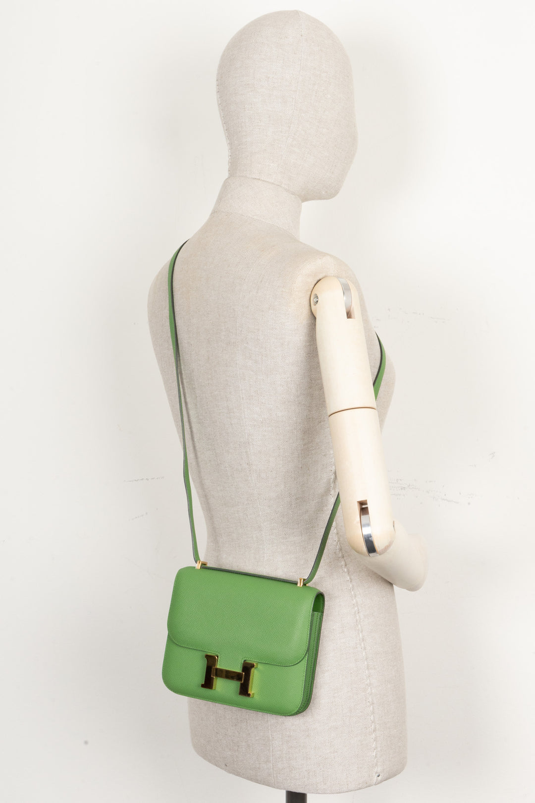 HERMÈS Mini Constance Epsom Vert Yucca