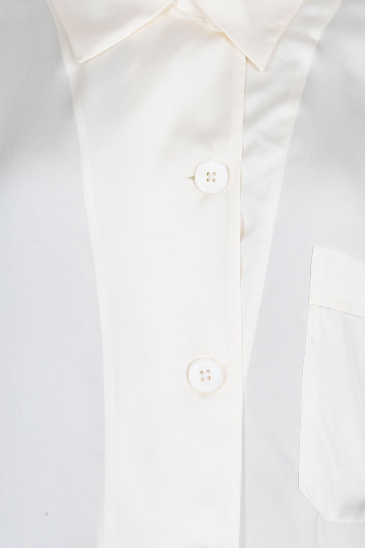 JIL SANDER Chemisier Soie Ivoire