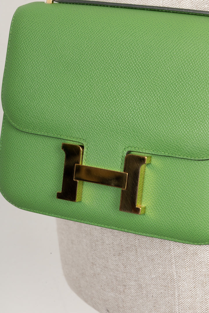 HERMÈS Mini Constance Epsom Vert Yucca
