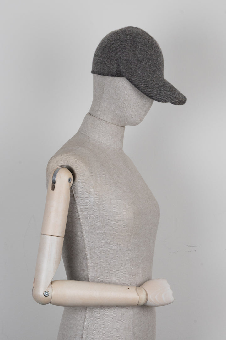 Casquette de baseball en maille logo SAINT LAURENT Gris cachemire