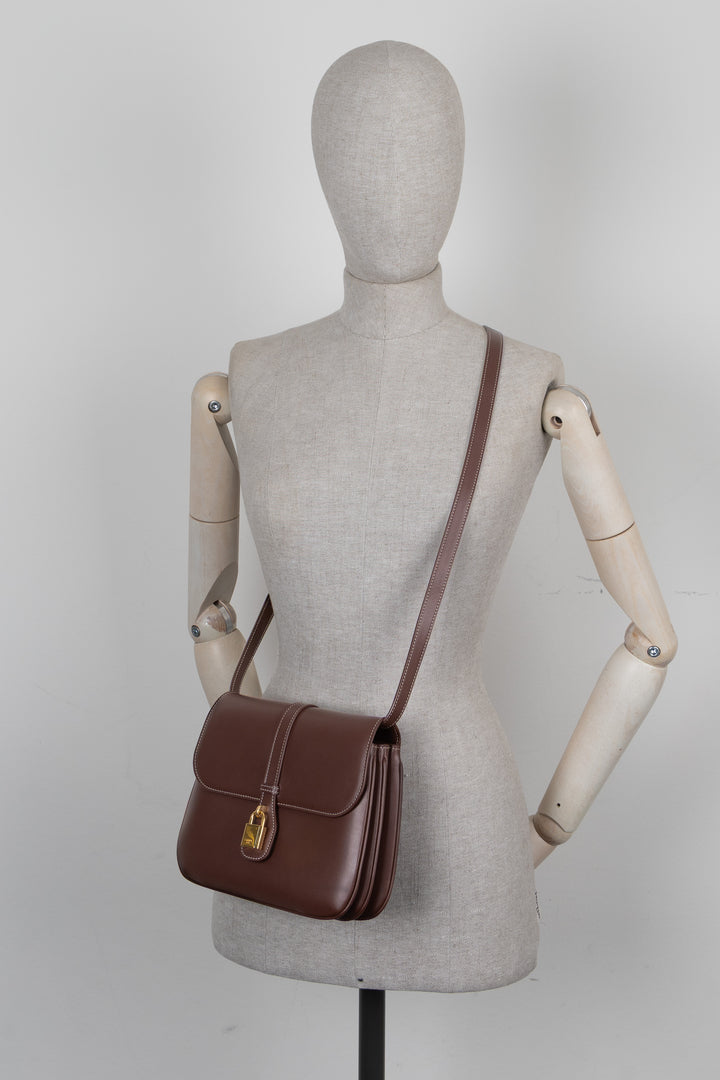 CELINE Tabou Medium Crossbody Bag Brown