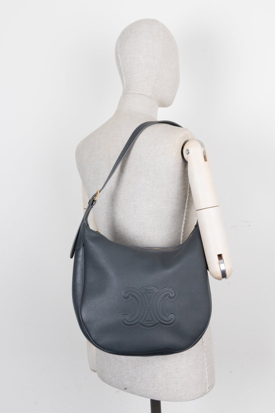 Sac bandoulière Heloise moyen modèle CELINE gris