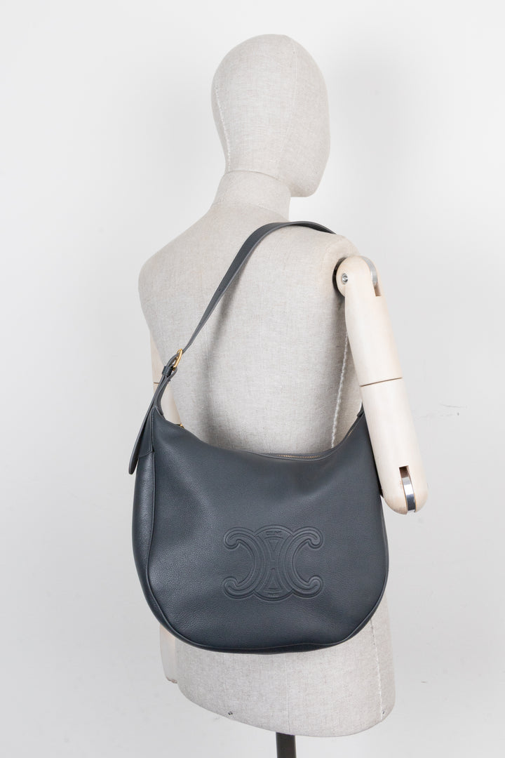 Sac bandoulière Heloise moyen modèle CELINE gris