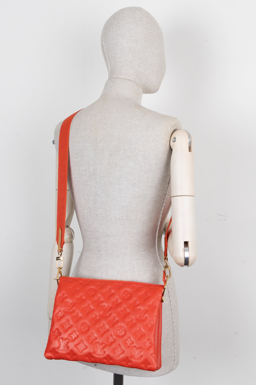 LOUIS VUITTON Coussin PM Crossbody Bag Leather Red