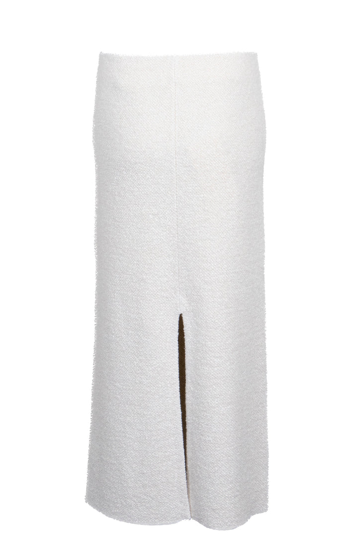 THE ROW Midi Skirt Silk Cashmere Beige