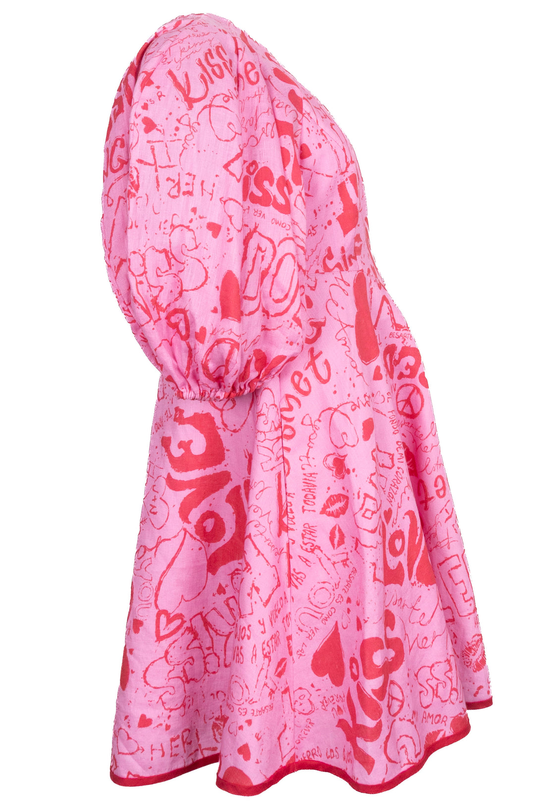 ZIMMERMANN Mini Dress Linen Pink Red