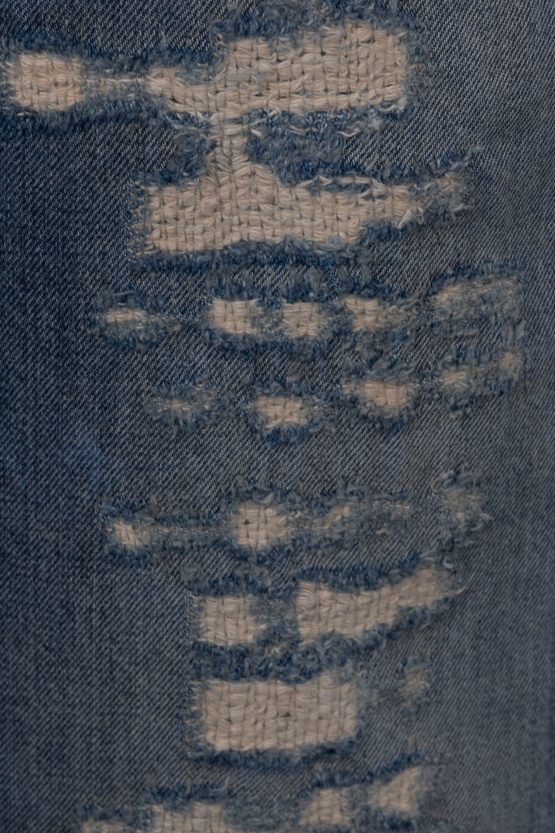 CHRISTIAN DIOR Distressed Wide Leg Pants Denim Blue