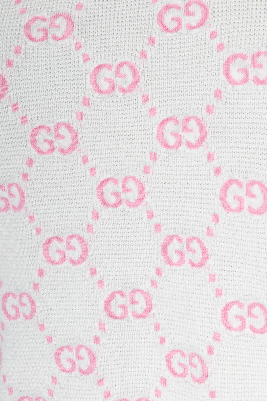 GUCCI GG Knit Top White Pink