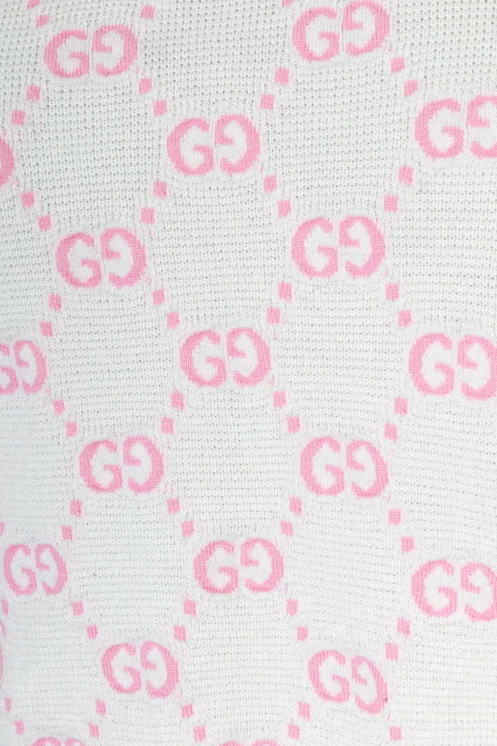 GUCCI GG Knit Top White Pink