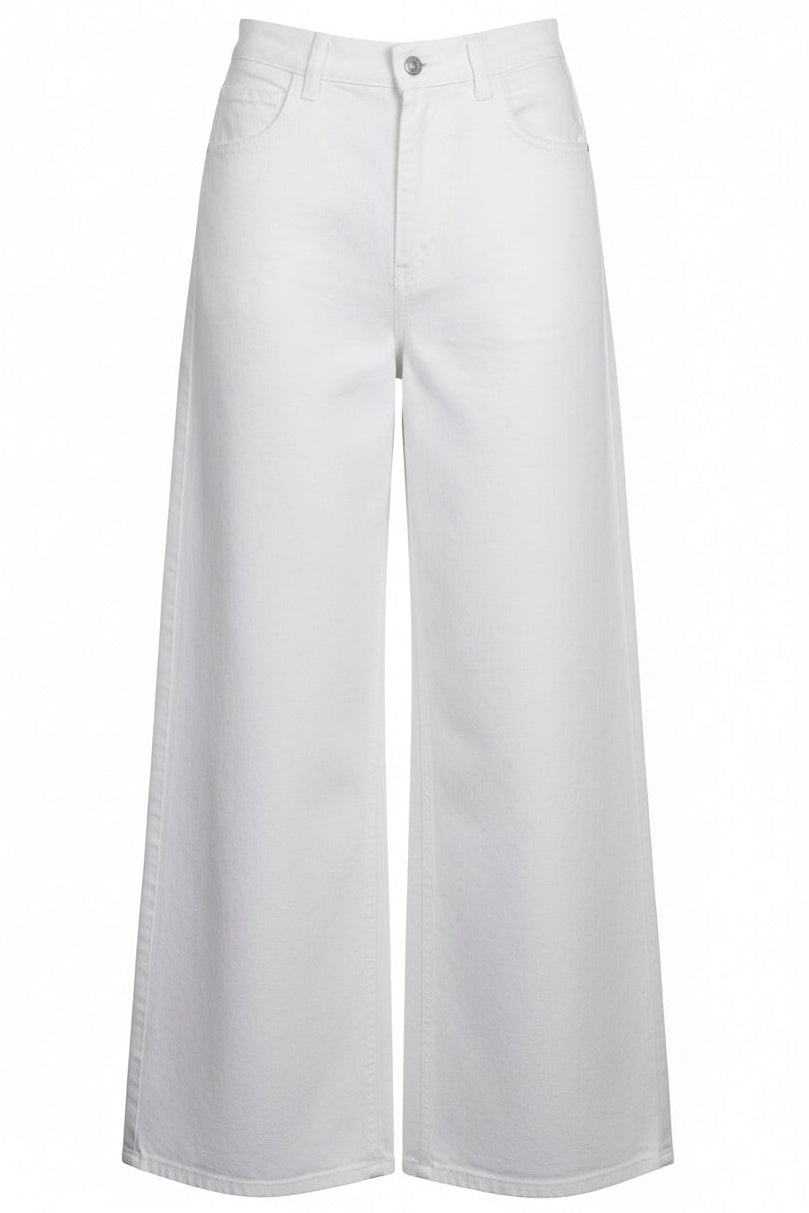 CELINE FL_015 Wide Leg Jeans Cotton White