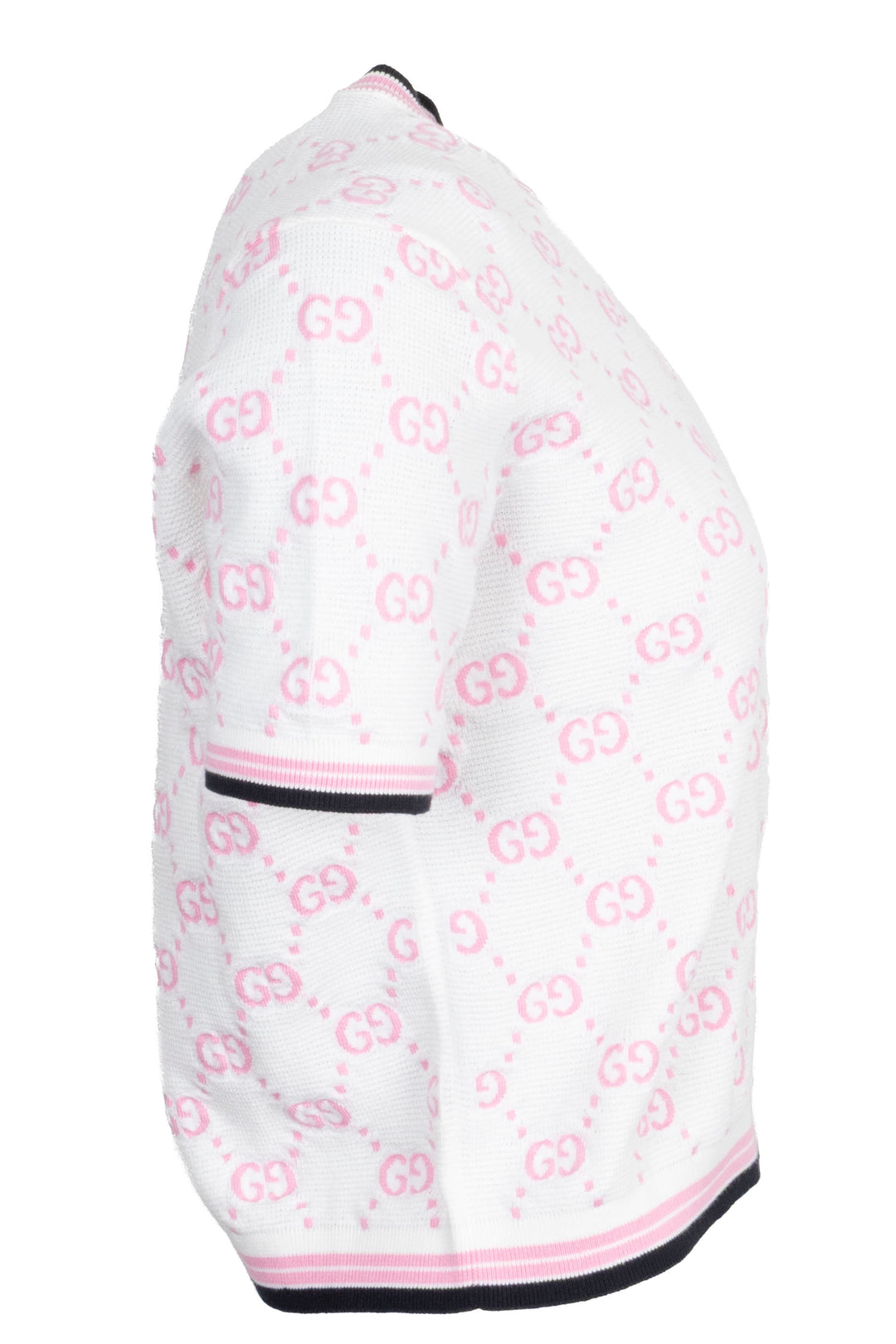 GUCCI GG Knit Top White Pink