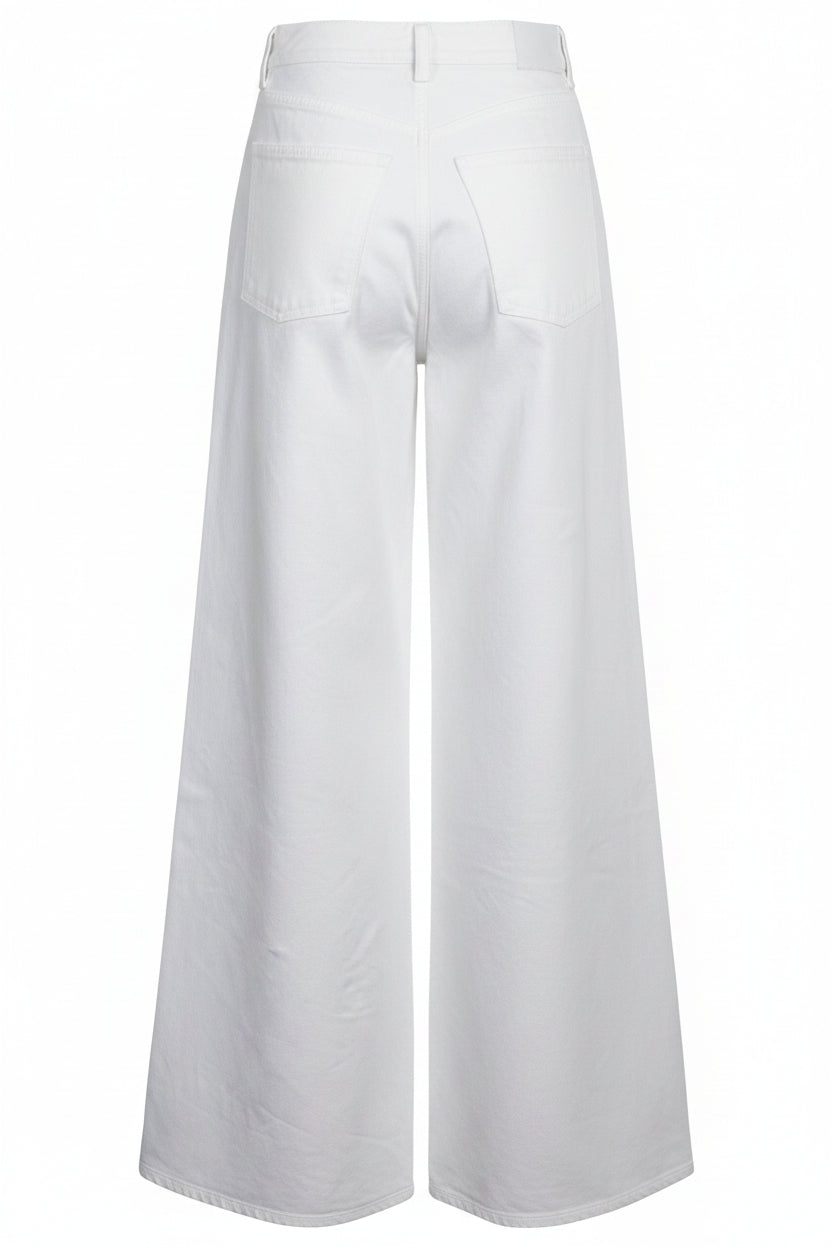 CELINE FL_015 Wide Leg Jeans Cotton White