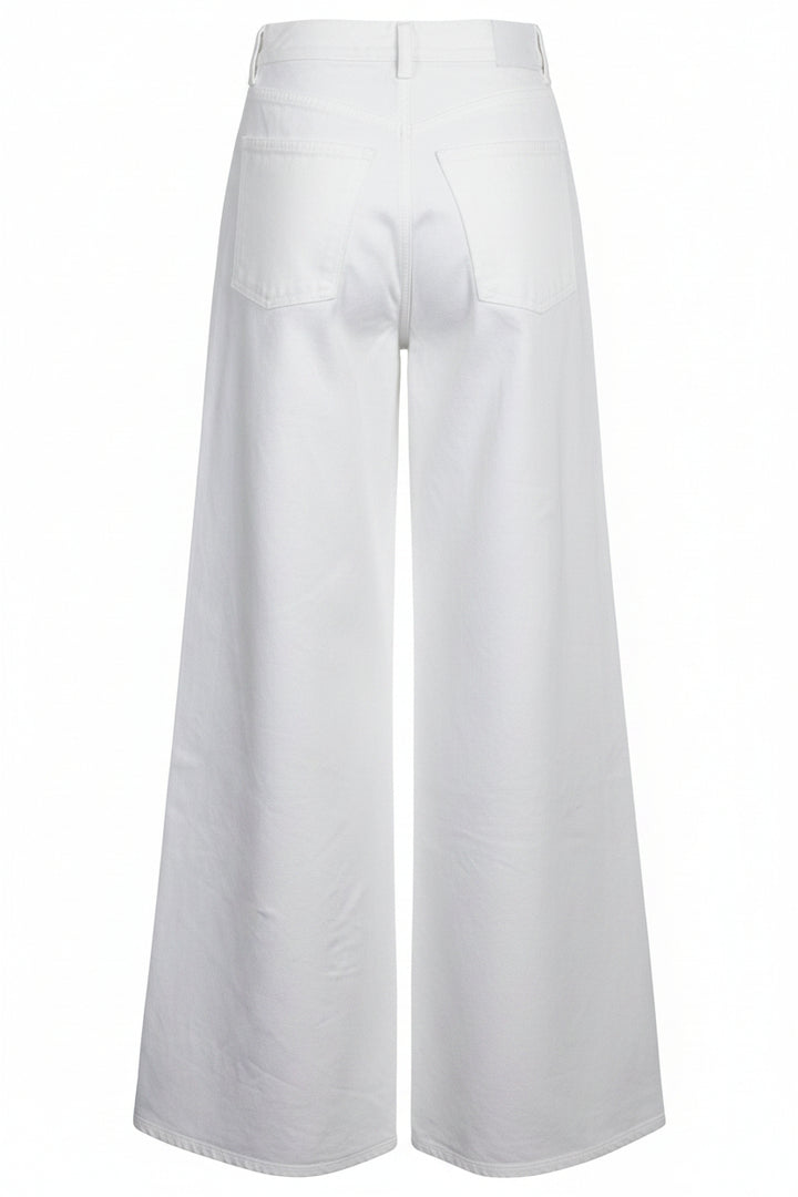 CELINE FL_015 Wide Leg Jeans Cotton White