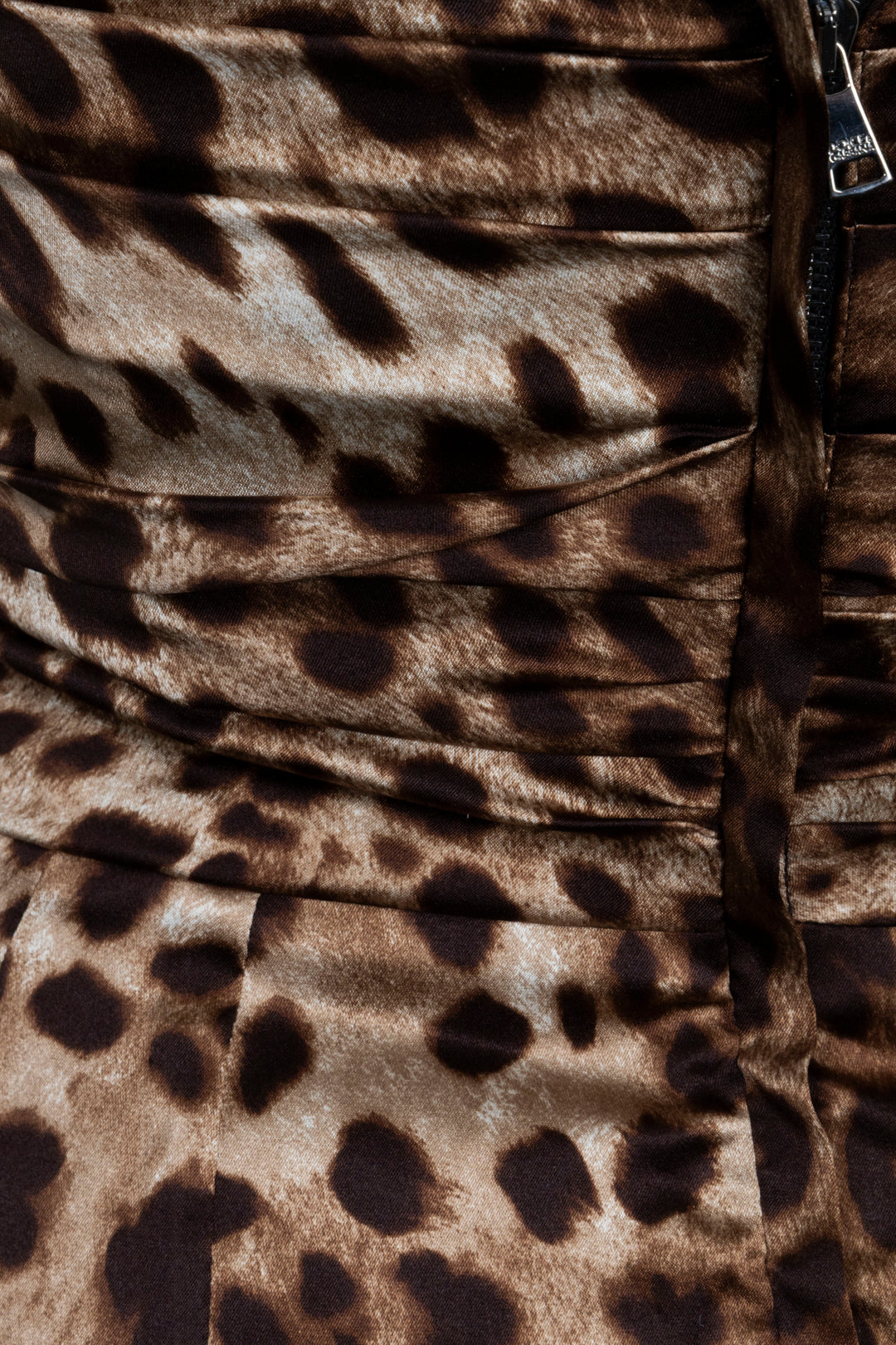 DOLCE&GABBANA Robe imprimé léopard Soie Marron