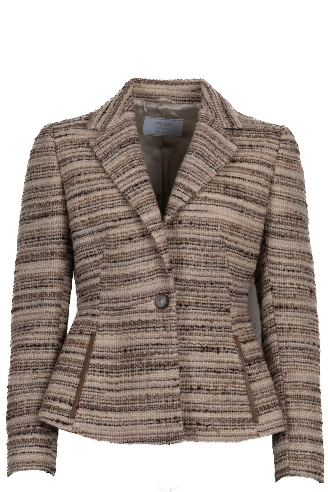 PRADA Vintage Tweed Nude Blazer